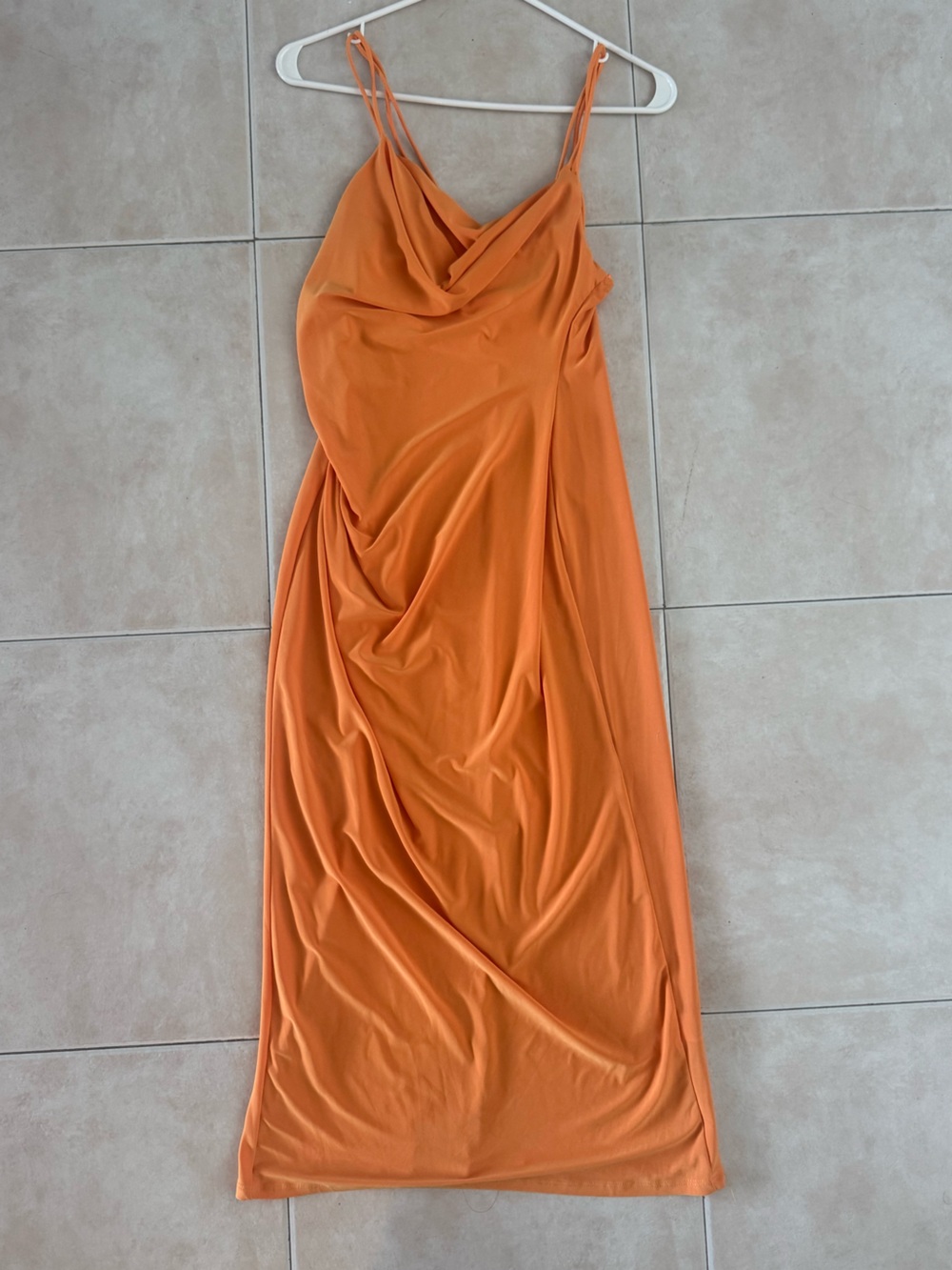 Zara Women’s Orange Midi Dress